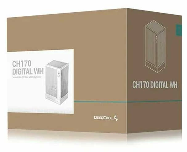 „Deepcool“ žaidimų kompiuterio korpusas | CH170 DIGITAL | Baltas | Mini ITX | ATX PS2