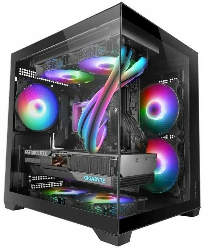 Tacens Mars Gaming MC-VIEW2 Mini Tower Juodas