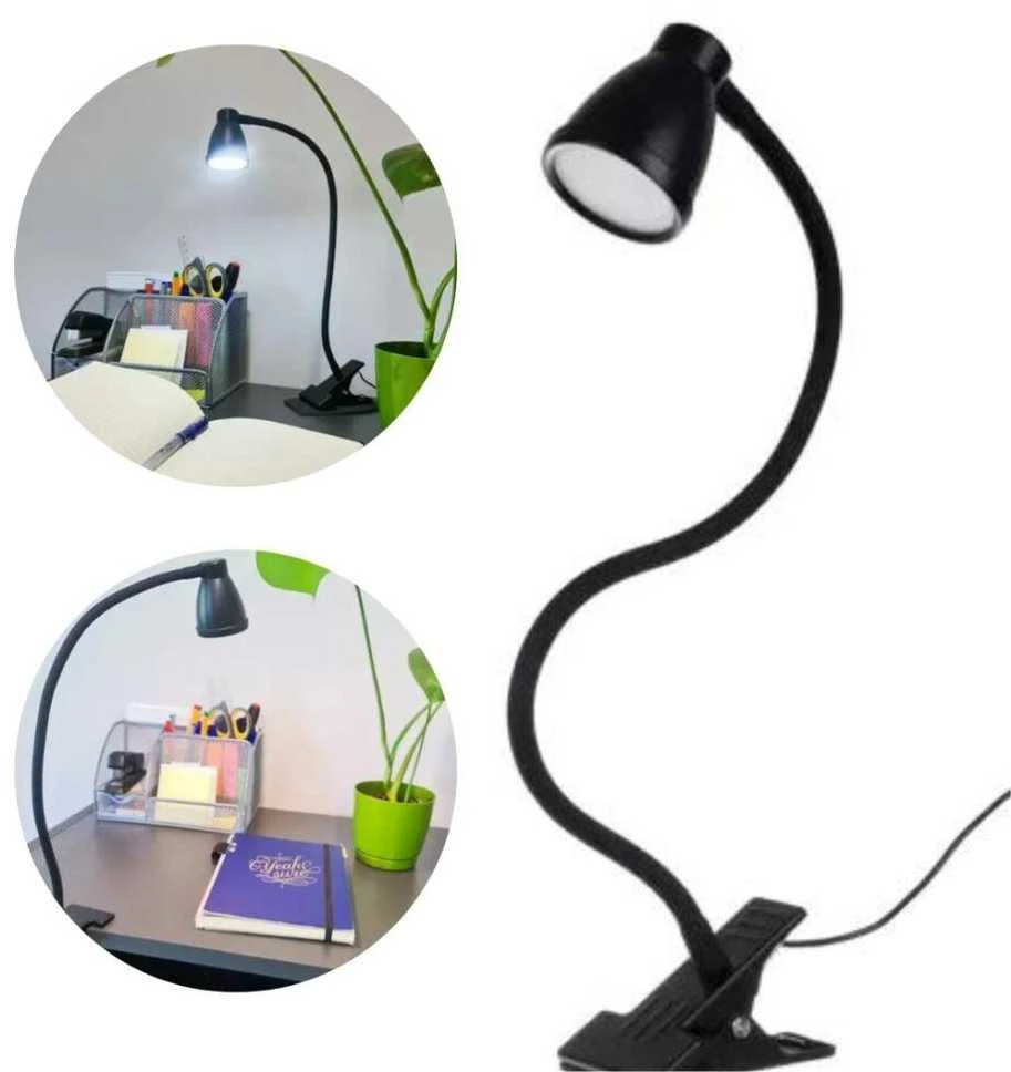 USB Stalinis šviestuvas su laikikliu - juodas Izoxis