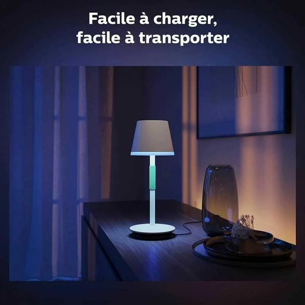 Philips Hue Baltas & Color Ambiance Go nešiojama stalinė lempa balta