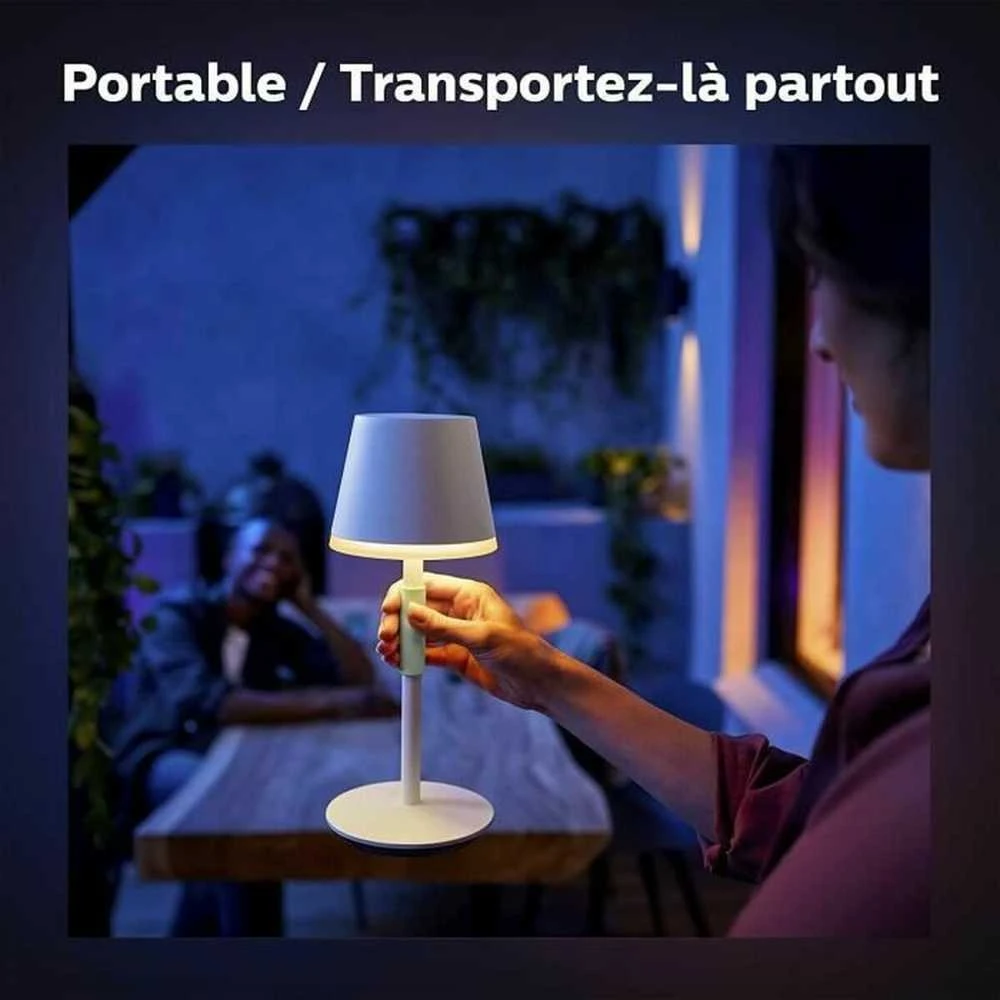 Philips Hue Baltas & Color Ambiance Go nešiojama stalinė lempa balta