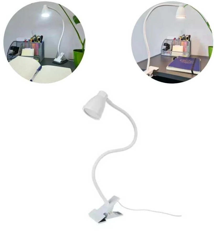 USB stalinė lempa su laikikliu - balta Izoxis