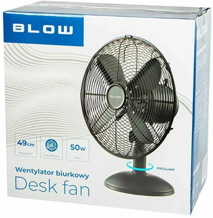 Blow Stalinis ventiliatorius 30 cm Juodas