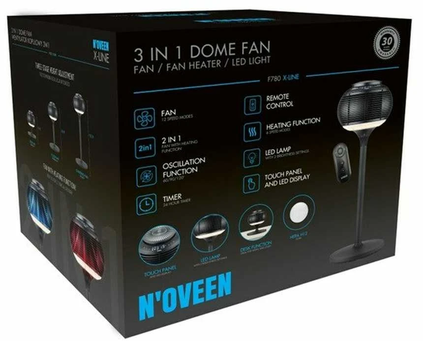 Ventiliatorius Noveen F780 Dome fan 1200 W Internal Juodas