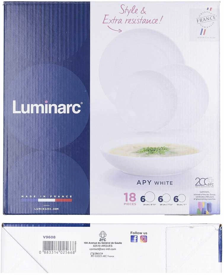 Apy 18 dalių pietų servizas 6 asmenims LUMINARC