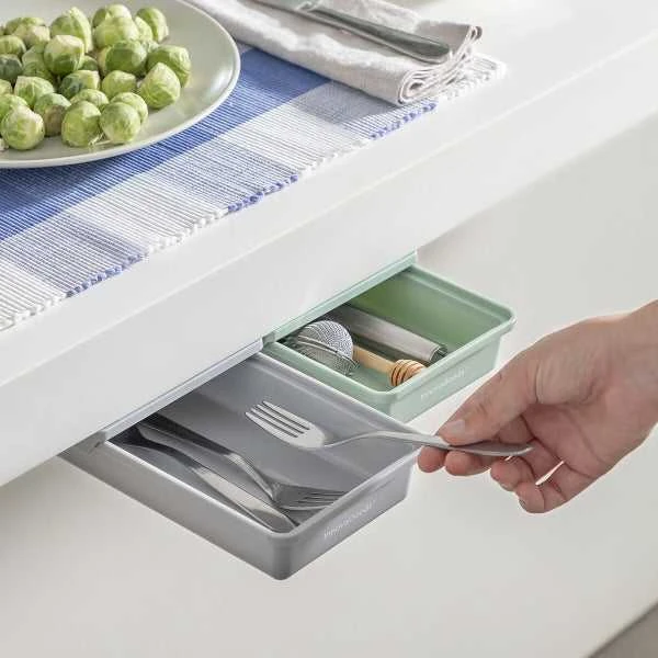 Papildomų priklijuojamų stalo stalčių rinkinys Underalk InnovaGoods Pakuotėje yra 2 vienetų