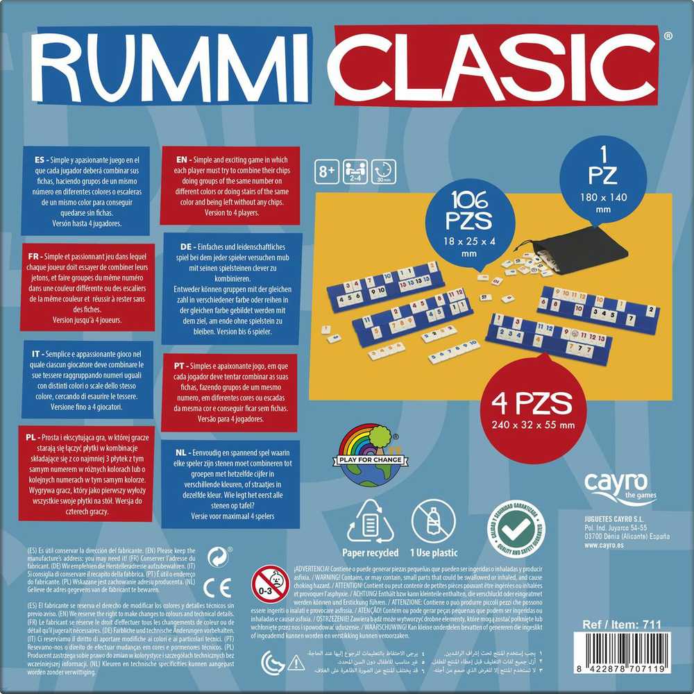 Stalo žaidimas Cayro Rummi Clasic
