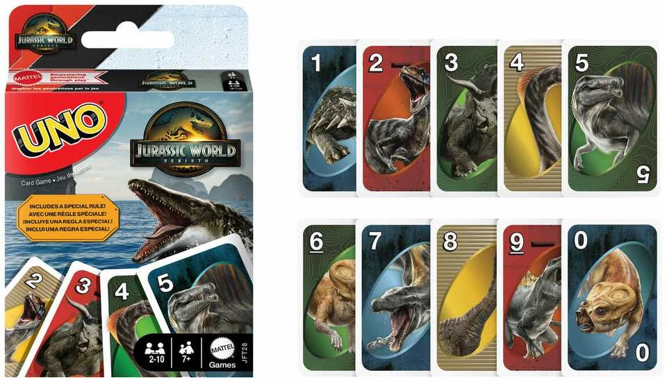 Mattel UNO kortos JURASSIC WORLD (JFT28)