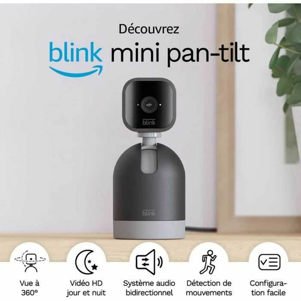 Amazon „Blink“ – mini pakreipiama kamera – juoda