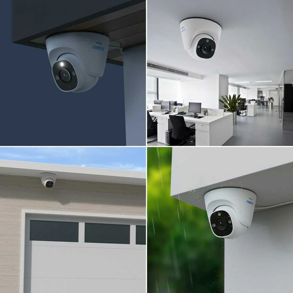Reolink | Ultra HD išmanioji PoE kupolinė kamera su asmens / transporto priemonės aptikimu ir spalvotu naktiniu matymu | P344 | Kupolas | 12 MP | 2,8 mm/F1,6 | IP66 | H.265 | Micro SD, maks. 256 GB