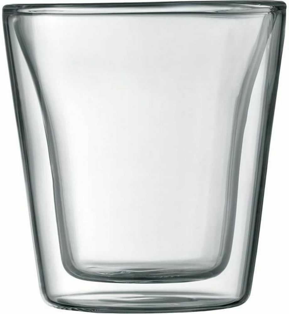 Bodum stiklinės su dviguba siena Valgykla 100 ml 2vnt. Skaidrus