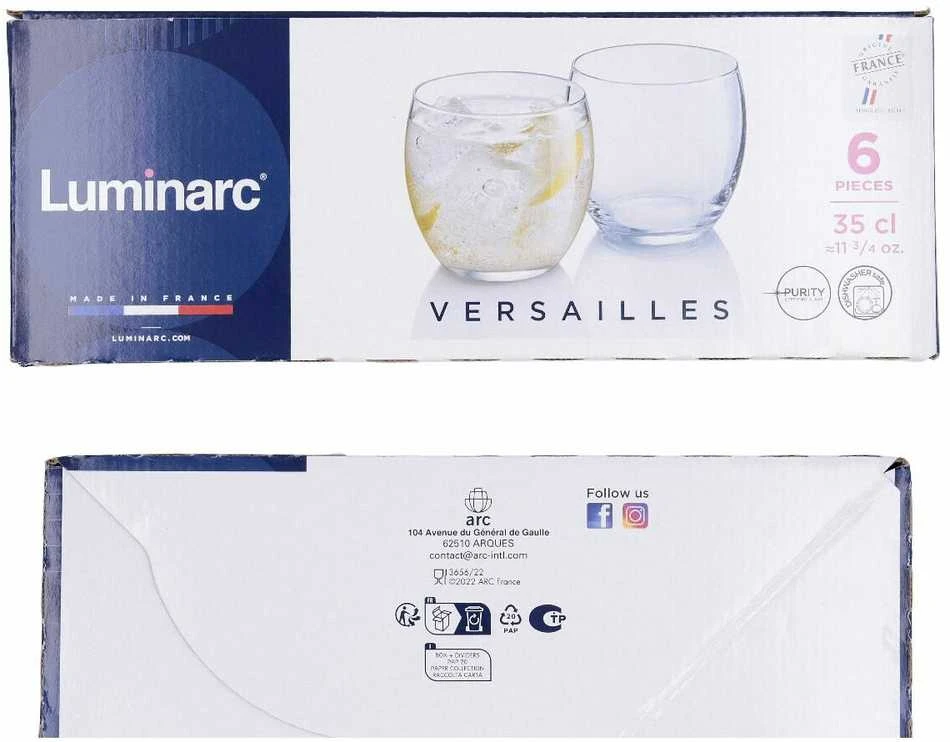 Komplet 6 szklanek Versailles 375 ml LUMINARC
