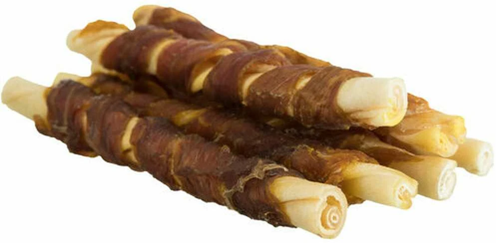 TRIXIE Denta Fun skanėstai šunims, kramtomi buivolienos suktinukai 70 g