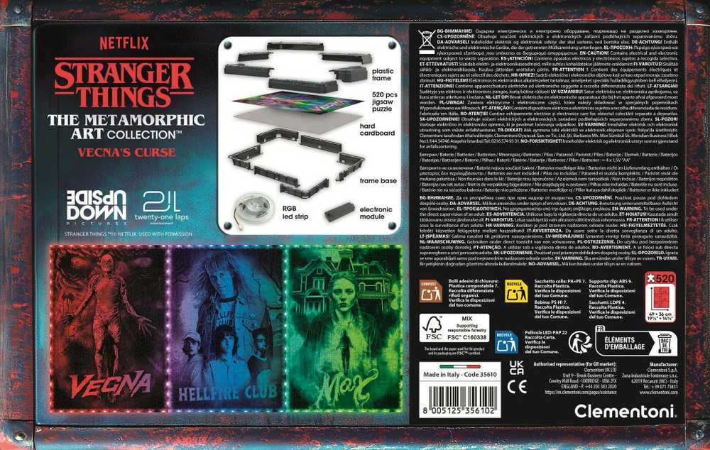 CLEMENTONI dėlionė Stranger Things – Vecna, 520 det., 35610