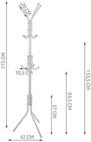 Stovima pakaba 170cm - balta Ruhhy 23814