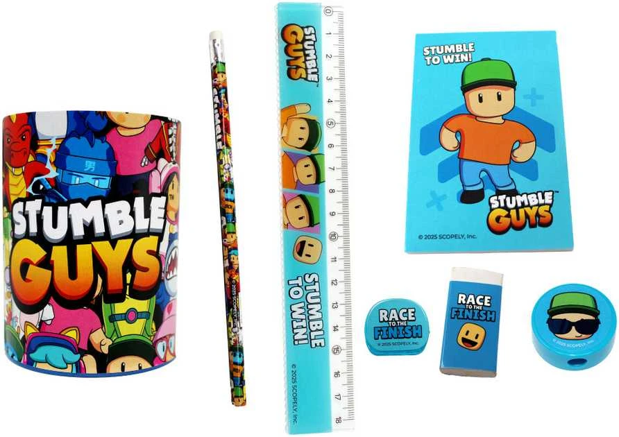 „Stumble Guys Race“ 7 dalių kanceliarinių prekių rinkinys