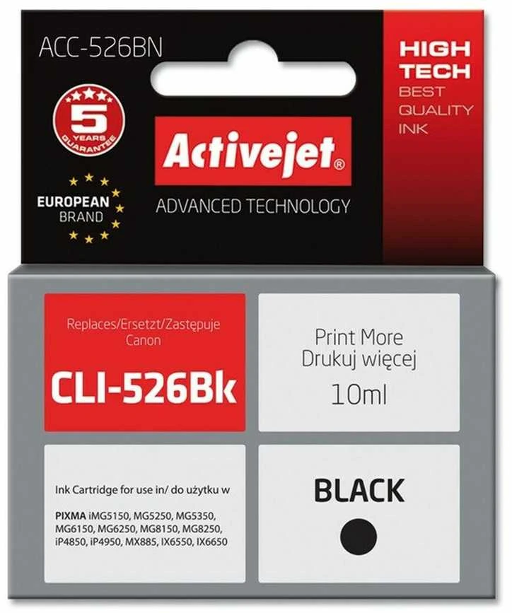 Rašalo Kasetė - Activejet ACC-526BN Juoda, 10 ml