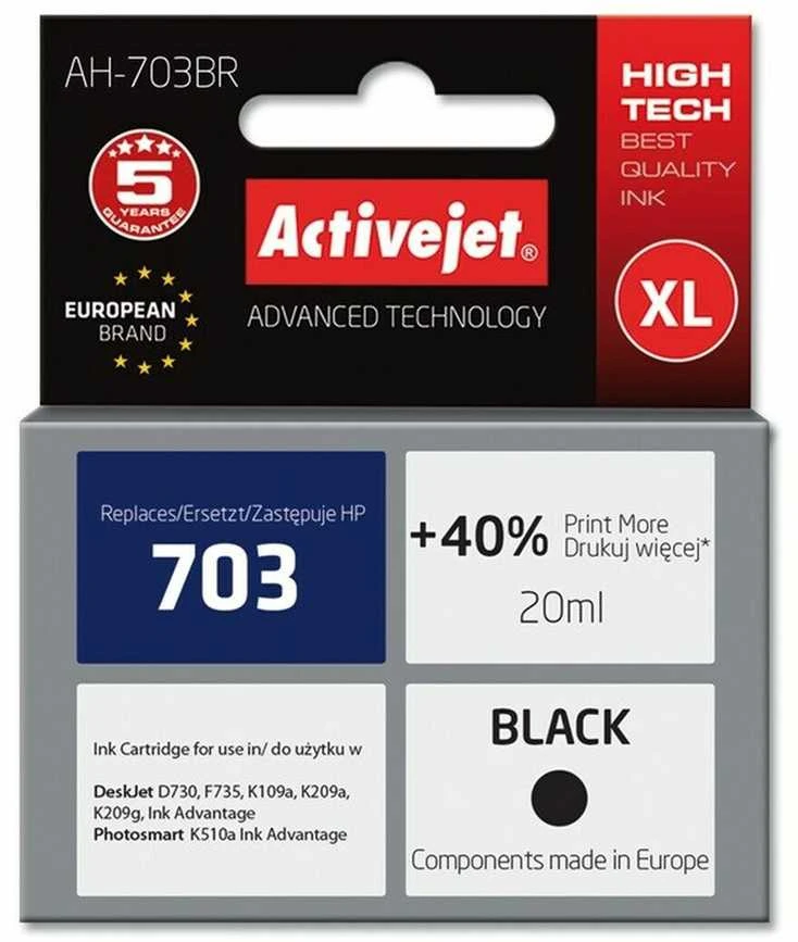 Rašalo Kasetė - Activejet Ah-703br 20ml Juoda