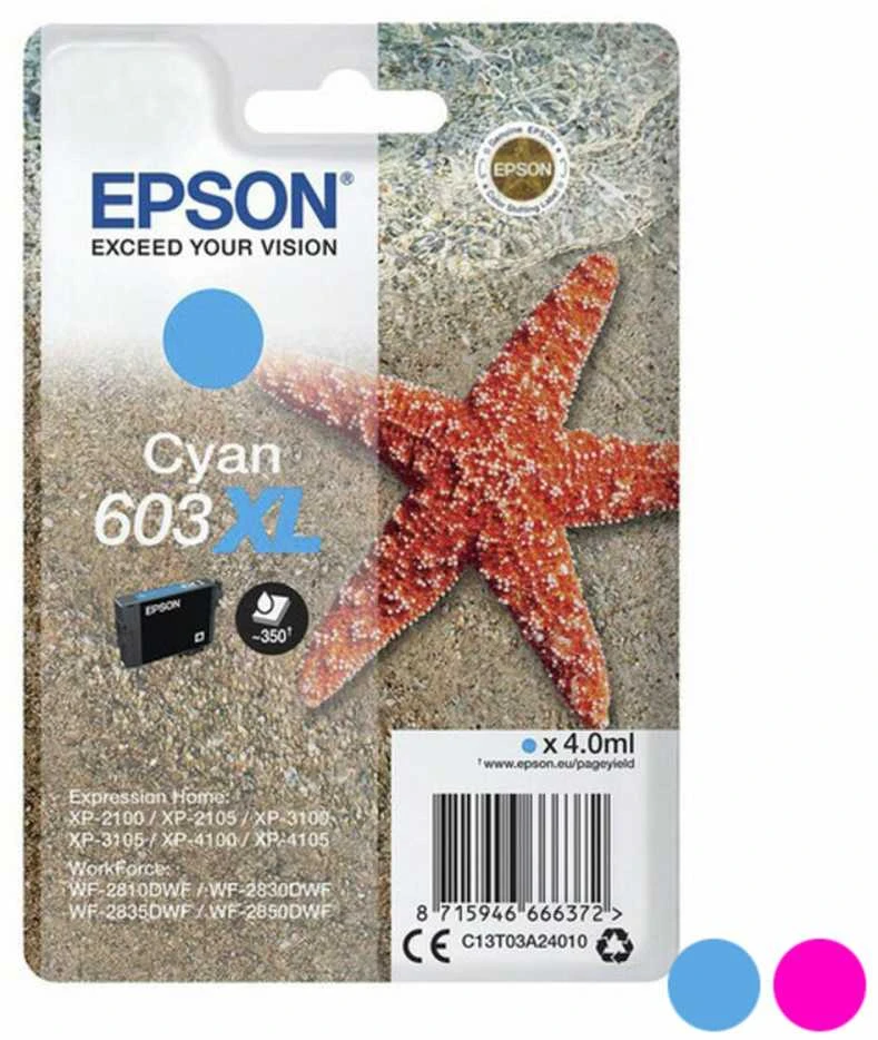 Epson C13T03A24010 rašalo kasetė Originalus Žydras 1 vnt