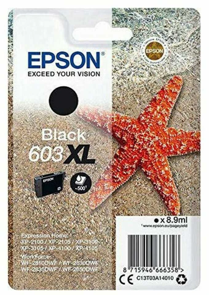 Suderinamas rašalo kasetė Epson C13T03A14020 8,9 ml Juoda