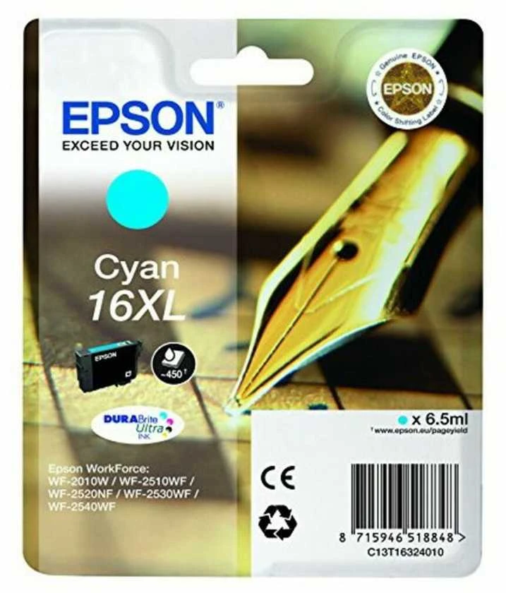 Epson 16 XL rašalo kasetė, žalsvai mėlyna