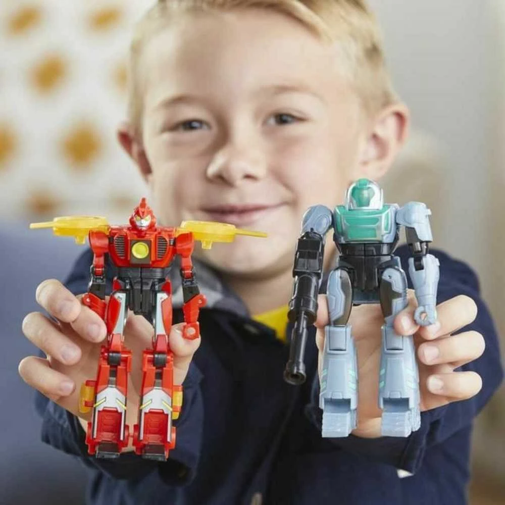 Transformers "EarthSpark Cyber-Combiner" Terran Twitch ir Robby Malto figūrėlės
