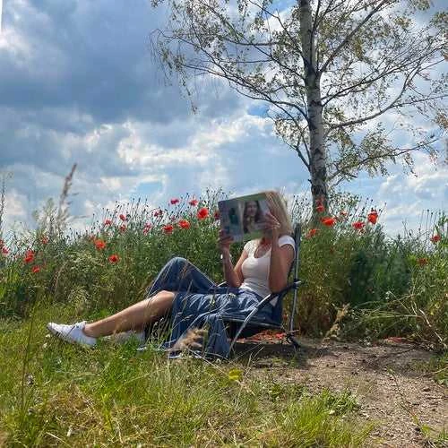 Lauko baldų komplektas Sulankstoma kempingo kėdė Trizand
