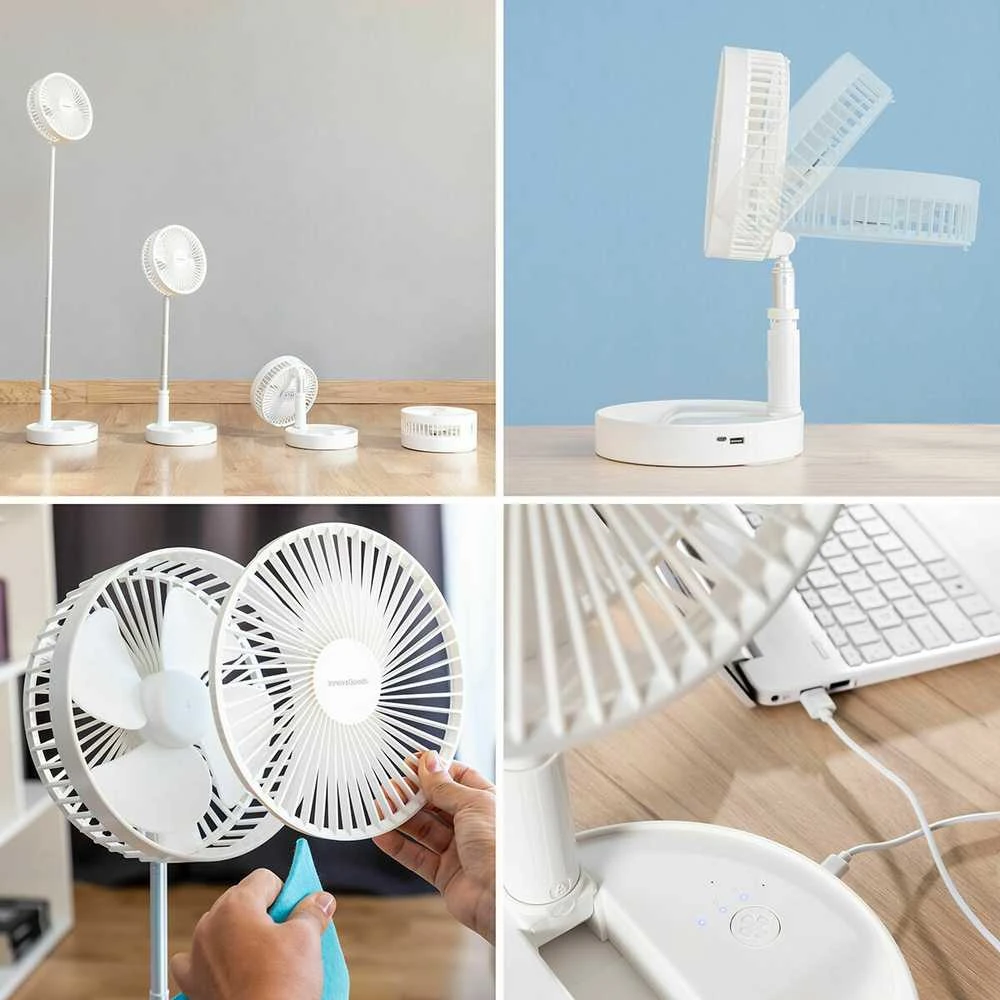 „InnovaGoods“ 3 viename sulankstomas įkraunamas ventiliatorius „Fandl“
