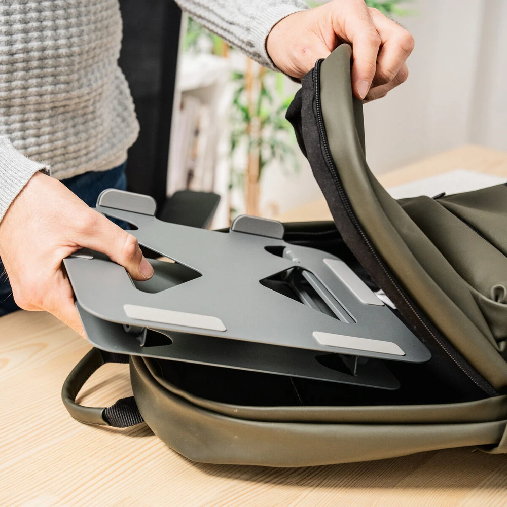Sulankstomas ir reguliuojamas nešiojamojo kompiuterio stovas Lastan InnovaGoods