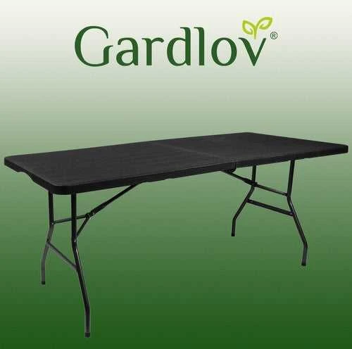 Gardlov 12280 Sulankstomas stalas 180 x 74 cm, juodas