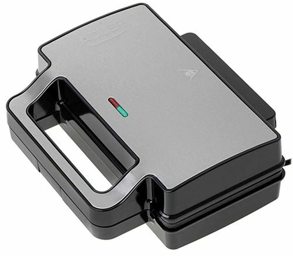 Sumuštinių keptuvas Adler sumuštinių keptuvė 2 viename | AD 3073 | 1000 W | Lentelių skaičius 2 | Nerūdijantis plienas/Juodas