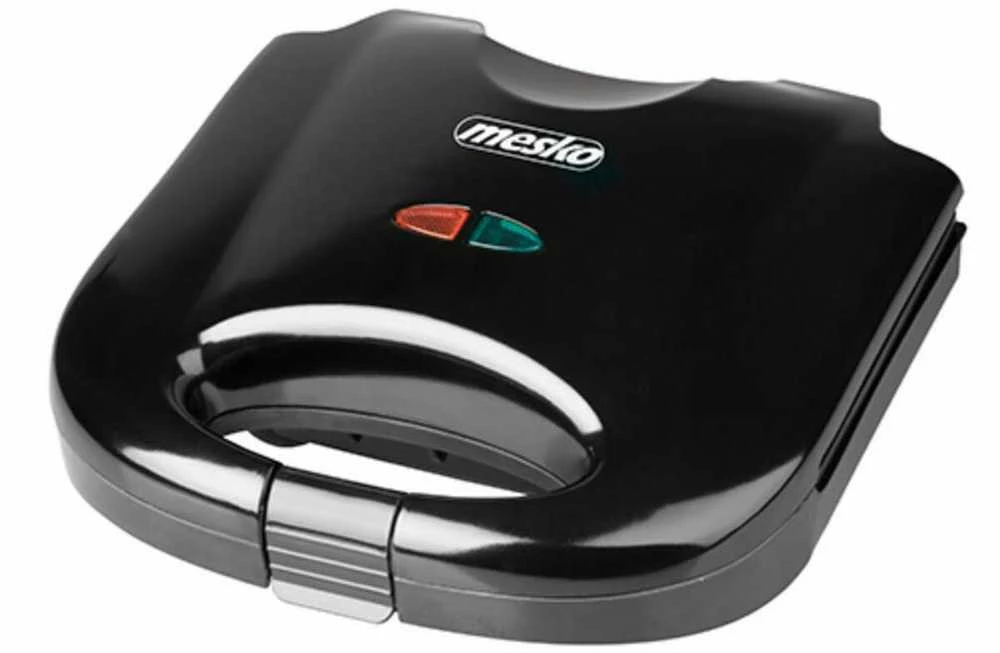 Sumuštinių keptuvas Mesko sumuštinių keptuvė MS 3032 Juodas, 750 W, lėkščių skaičius 1, sumuštinių skaičius 2 sumuštiniai / 4 trikampiai sumuštiniai
