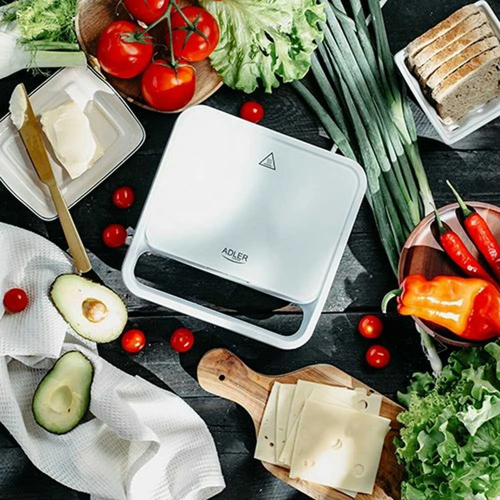 Sumuštinių keptuvas Adler AD 3070W sumuštinių keptuvė Baltas