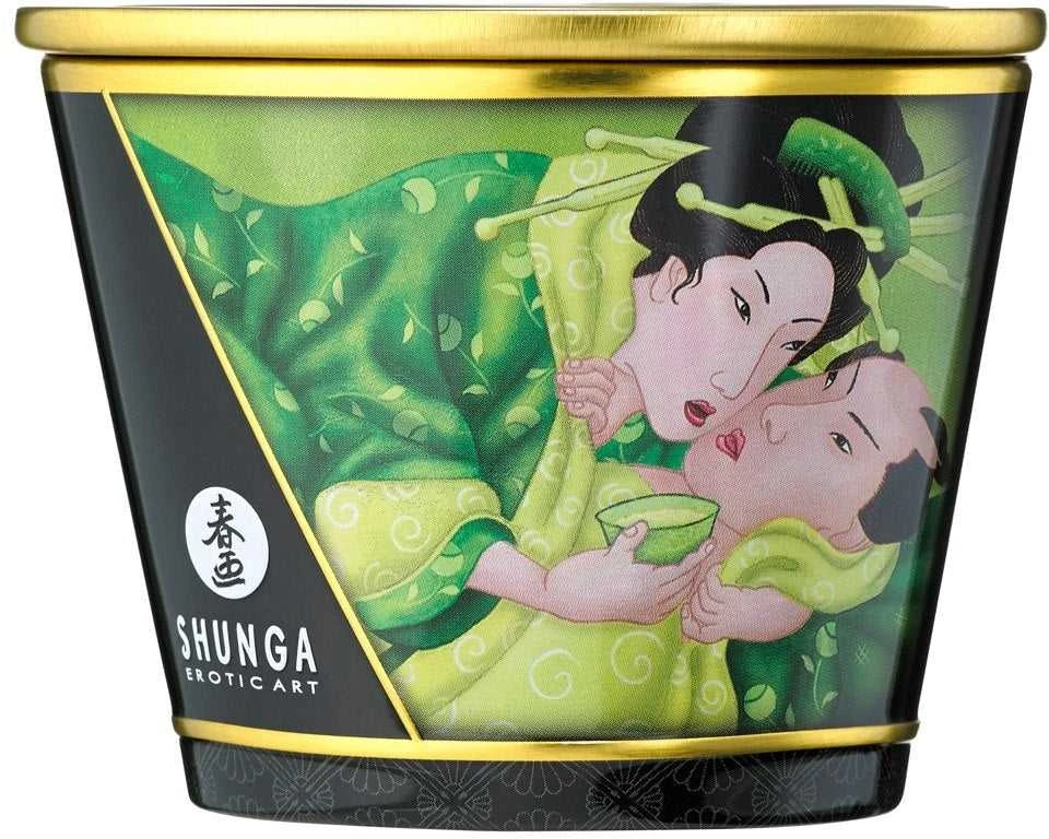 Shunga Masažinė žvakė „Žalias arbata“ 170 ml
