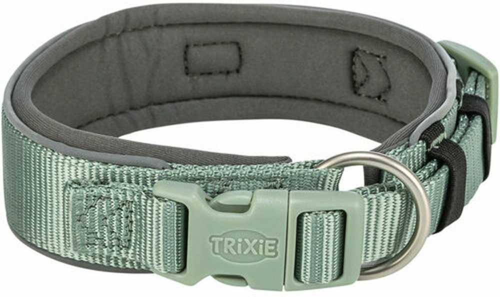 TRIXIE Premium antkaklis, l. platus, L: 46-55 cm/50 mm, šalavijo/grafito