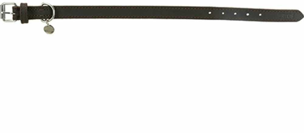 TRIXIE Rustic rieb. odos antkaklis, XS-S 27-34 cm/18 mm, tams. rudas