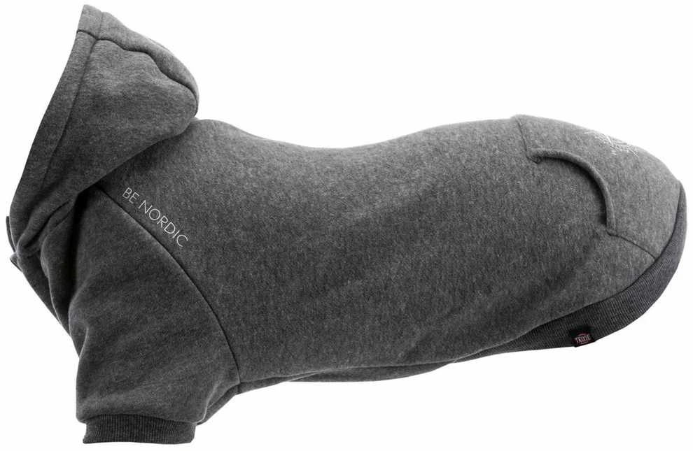 Trixie BE NORDIC Flensburg megztinis su gobtuvu, S: 40 cm, pilkas