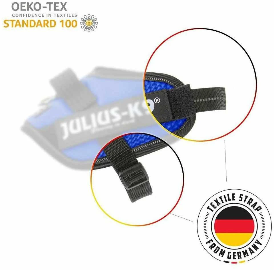 Trixie Julius-K9® IDC diržai, 2 / L – XL: 71–96 cm / 50 mm, juodi