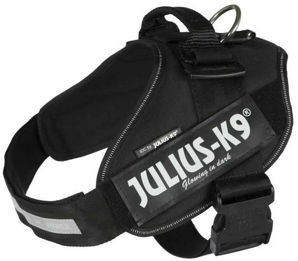 Trixie Julius-K9® IDC diržai, 2 / L – XL: 71–96 cm / 50 mm, juodi