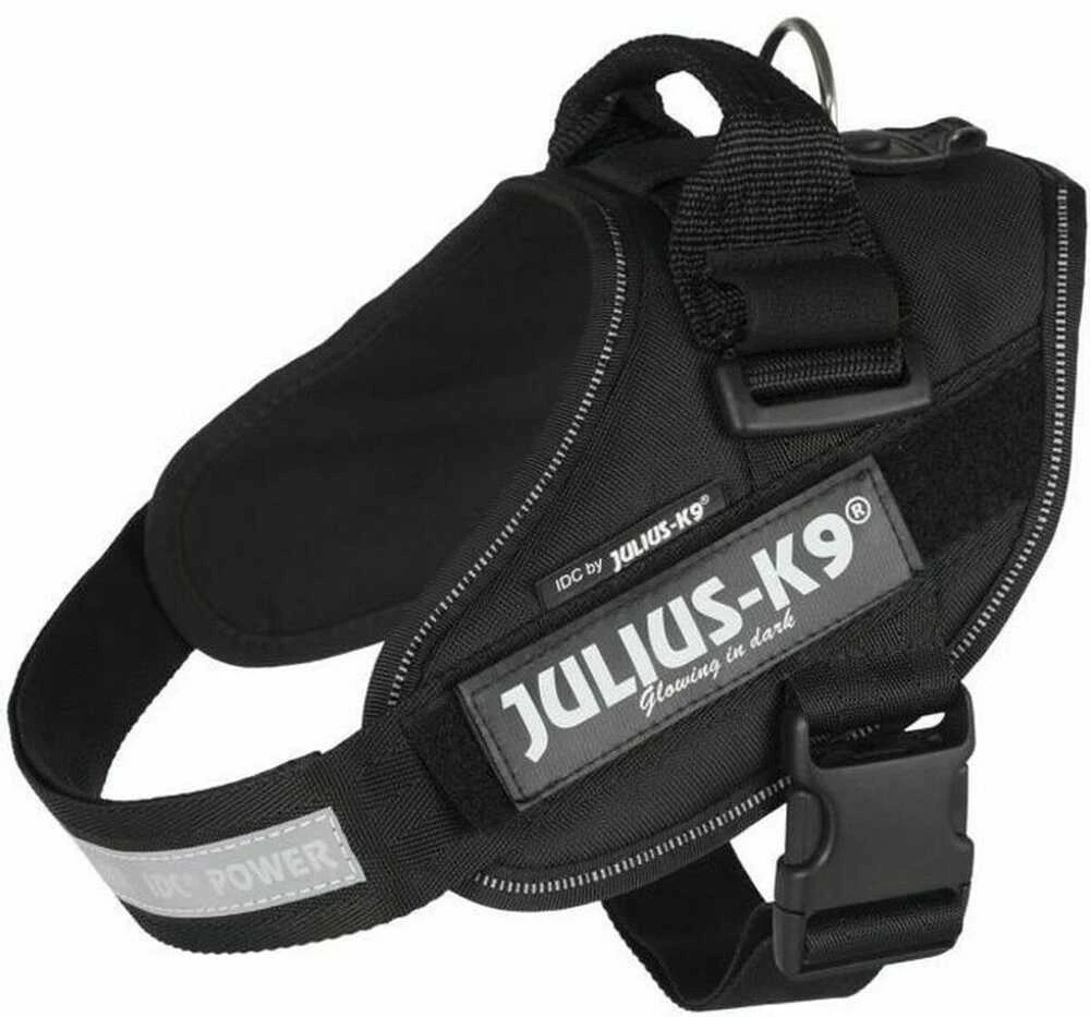 Trixie Julius-K9® diržai IDC, 0 / M – L: 58–76 cm / 40 mm, juodi
