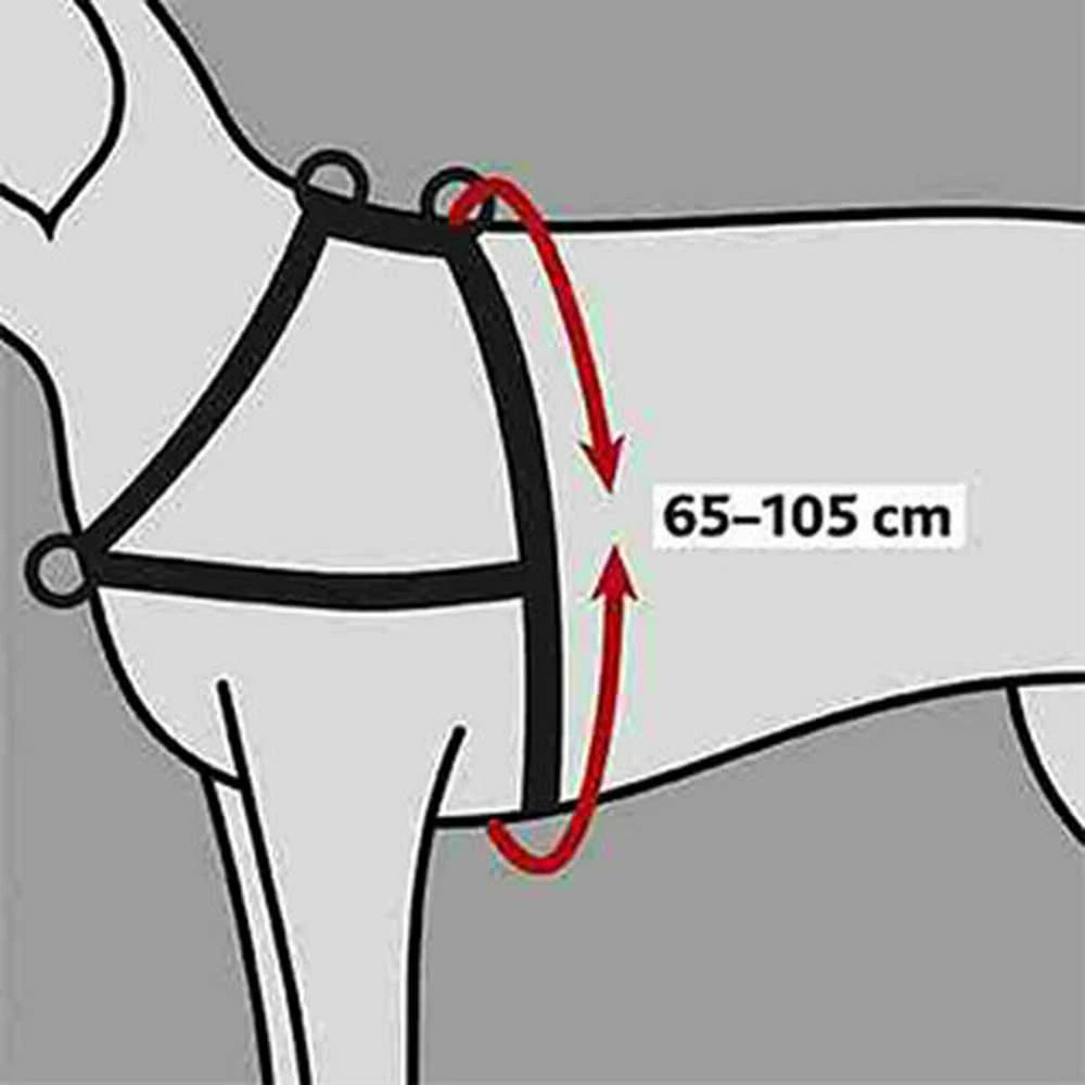 TRIXIE Petnešos Lead'n'Walk Soft, juodos, 65-105cm, L-XL dydžio, 13057