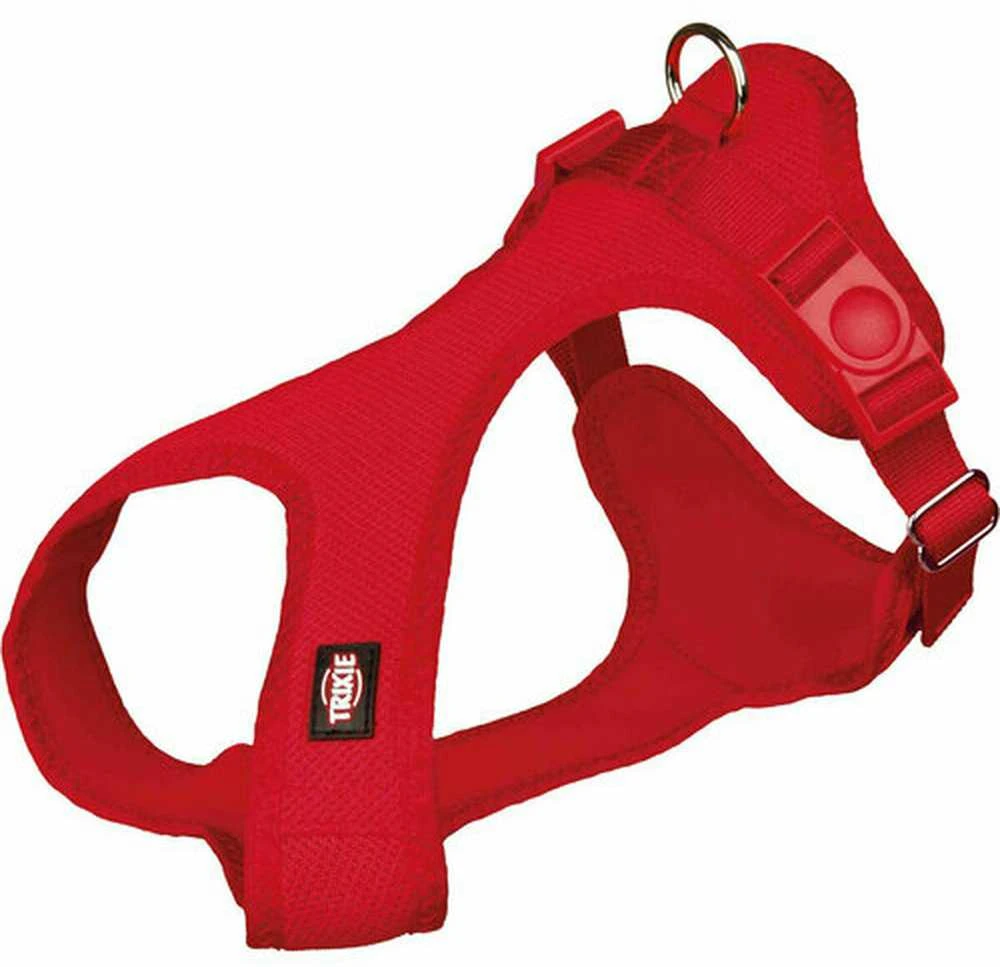 TRIXIE Comfort Soft touring petnešos, S-M 35-60cm/20mm, raudonos