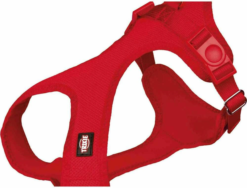 TRIXIE Comfort Soft touring petnešos, S-M 35-60cm/20mm, raudonos