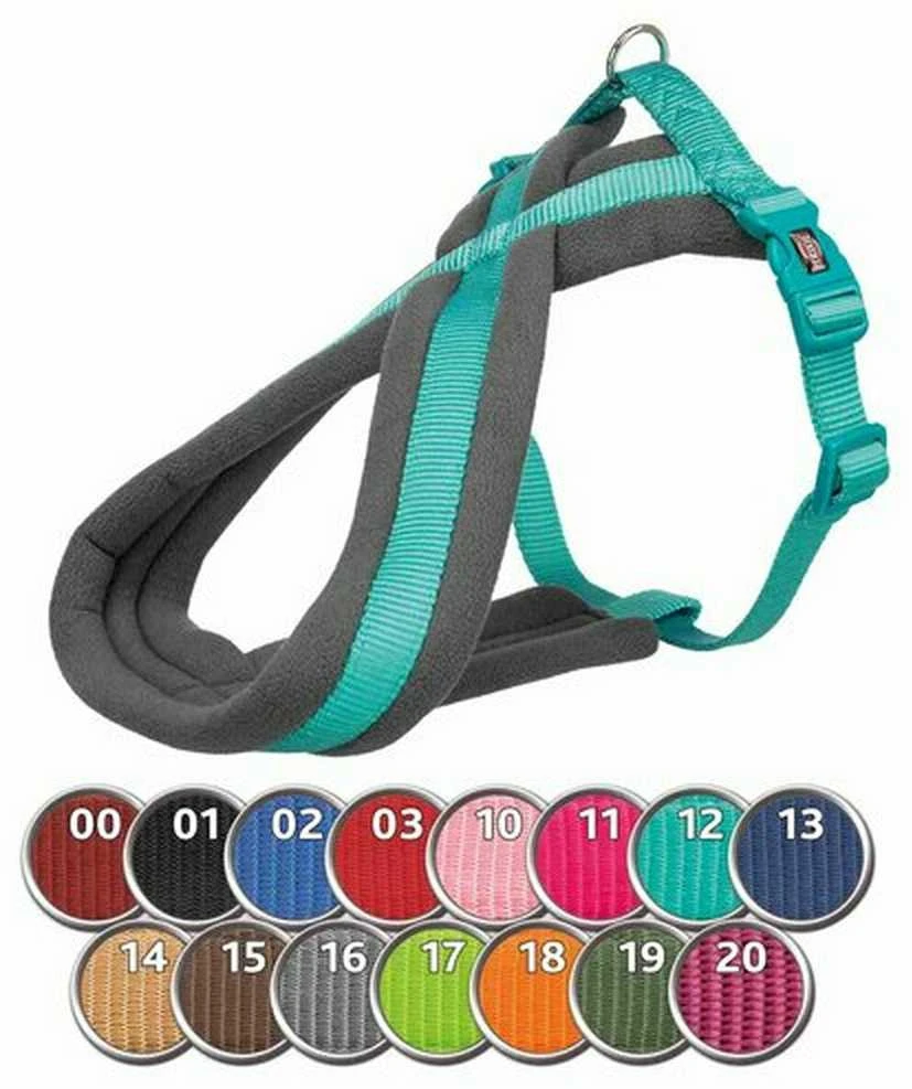 TRIXIE Premium touring petnešos, L 60-100cm/25mm, juodos