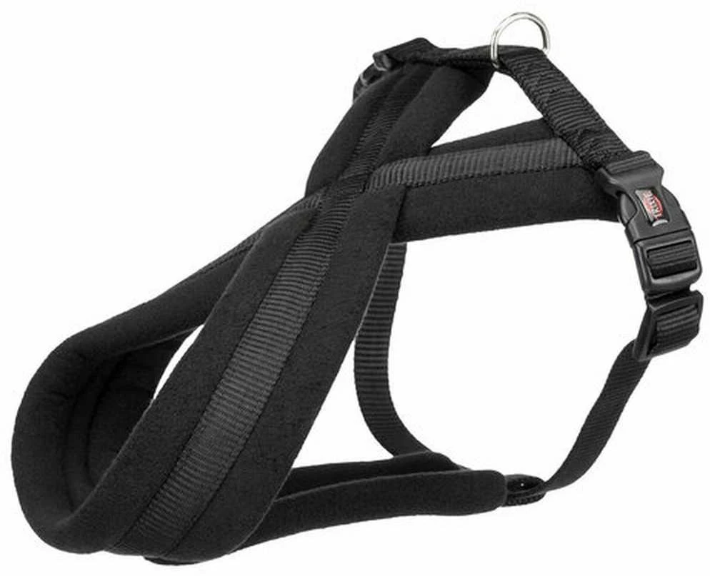 TRIXIE Premium touring petnešos, S 35-65cm/20mm, juodos