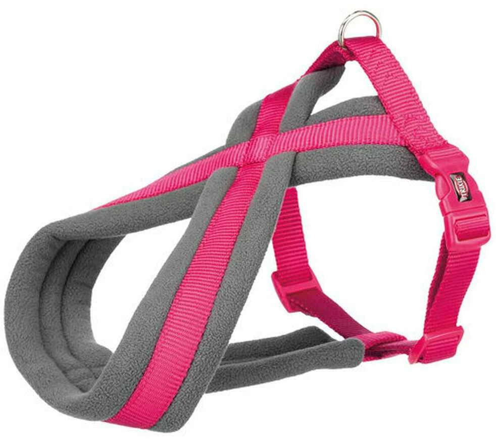 TRIXIE Premium touring petnešos, L-XL 70-110cm/25mm, fuksija