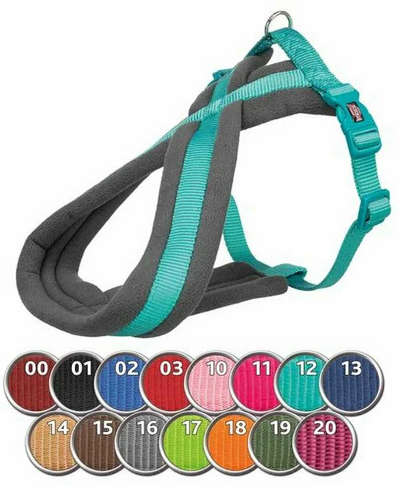 TRIXIE Premium touring petnešos, M-L 50-90cm/25mm, juodos