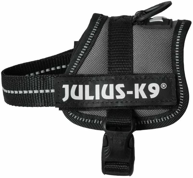 Trixie Julius-K9® Powerharness® petnešos šunims, antracitas, Baby 1 / XS: 30-40 cm / 18 mm