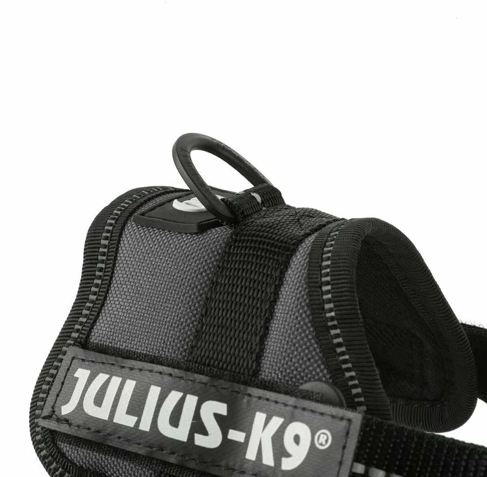 Trixie Julius-K9® Powerharness® petnešos šunims, antracitas, Baby 1 / XS: 30-40 cm / 18 mm