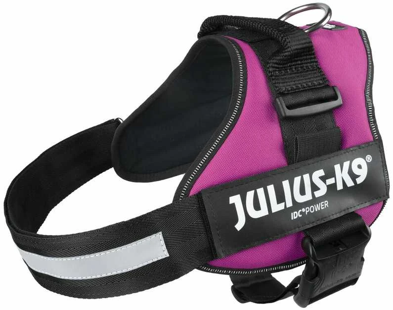 Trixie diržai Julius-K9, 1/L: 66–85 cm, fuksija